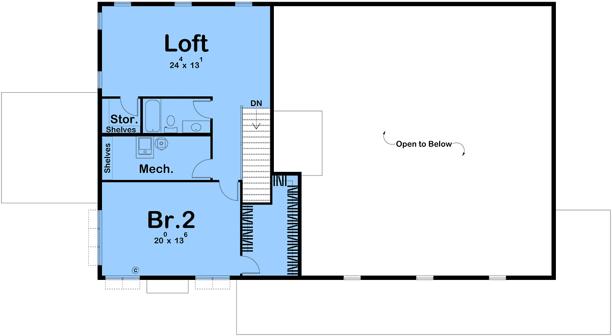 House Plan 84925 Level Two