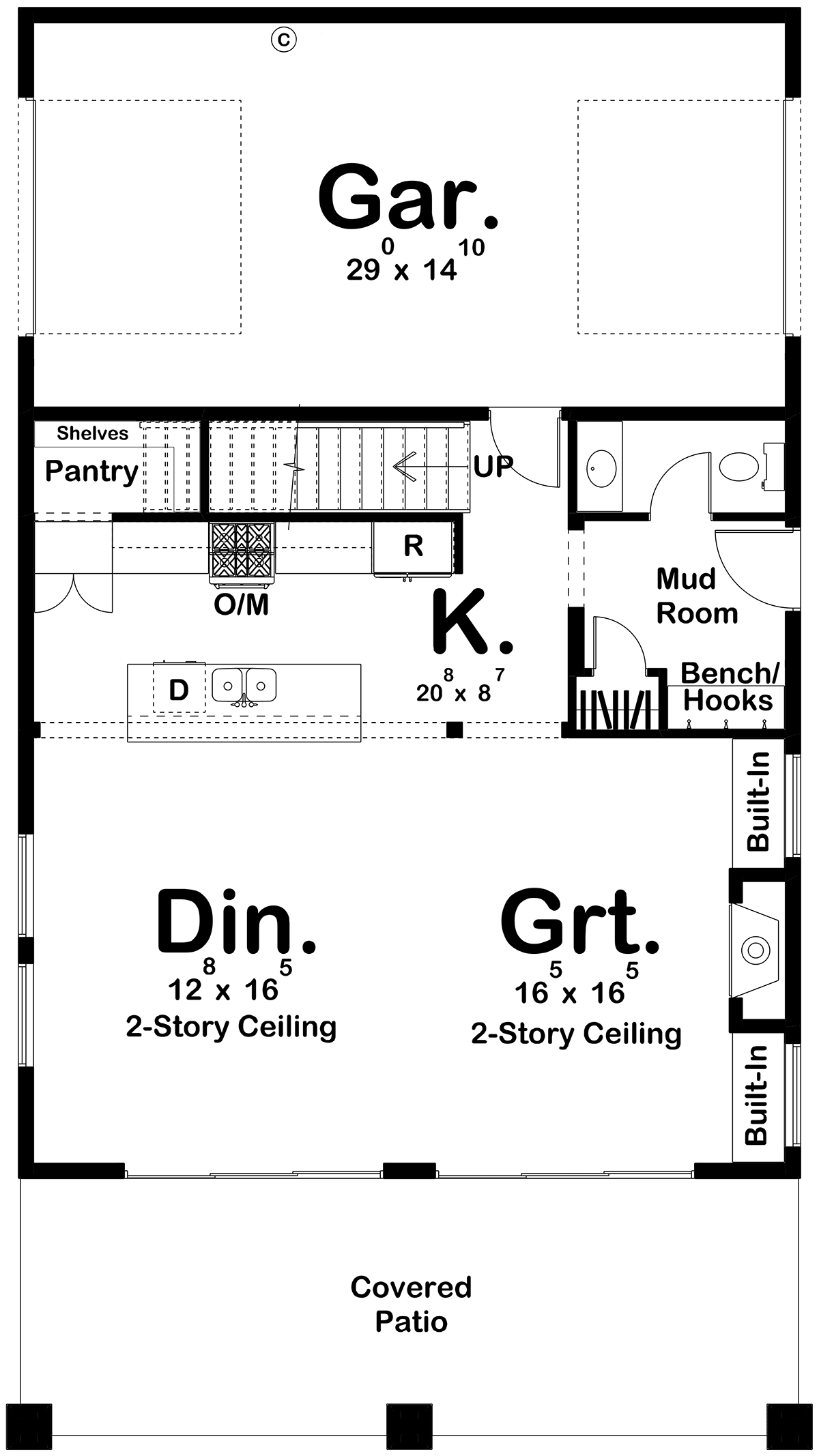 House Plan 84926 Level One