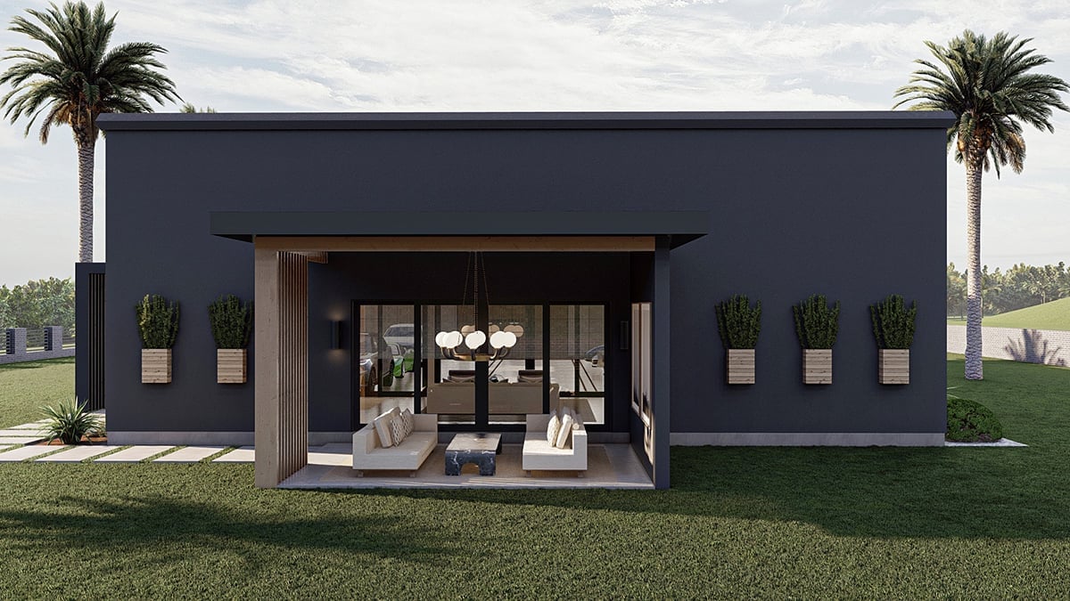Garage Plan 84928 - 6 Car Garage Rear Elevation