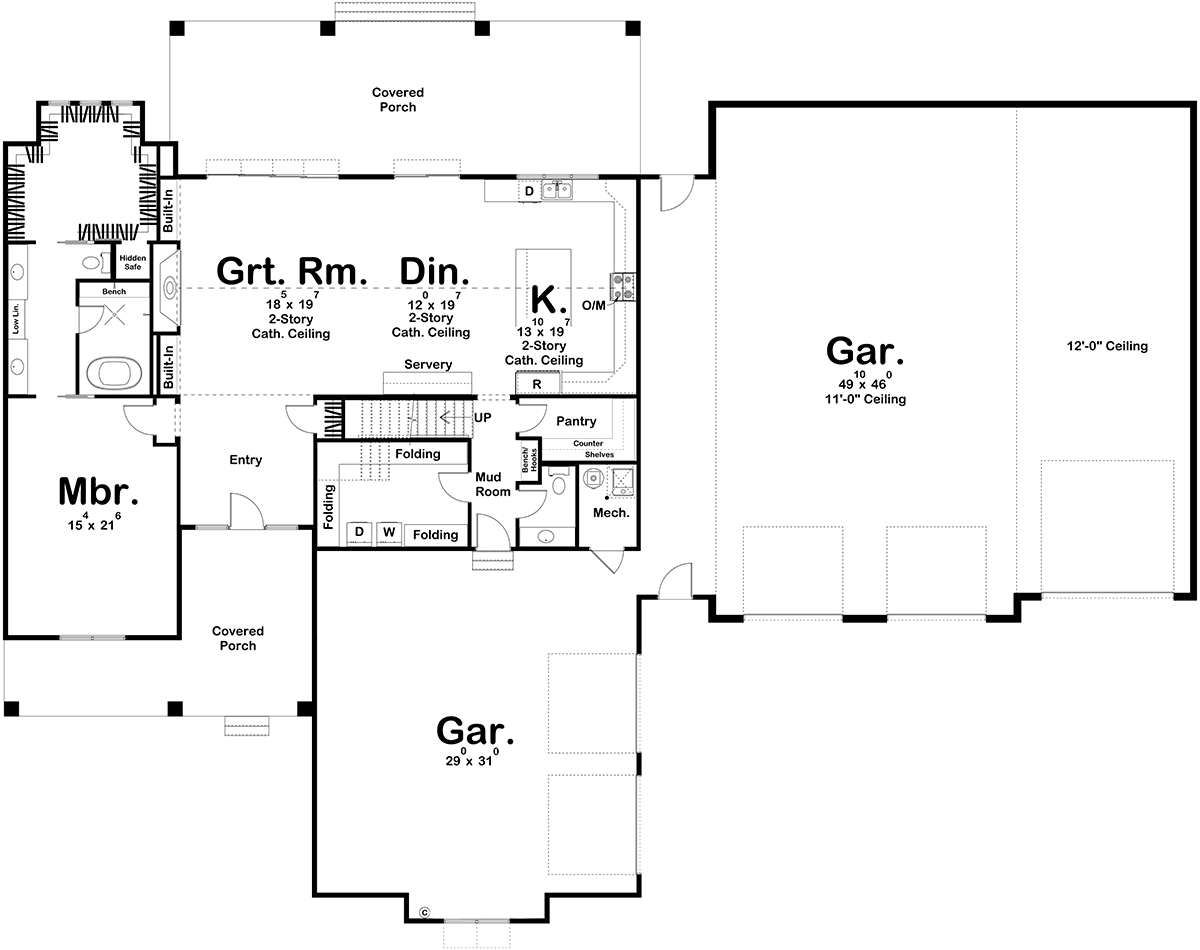 House Plan 84929 Level One
