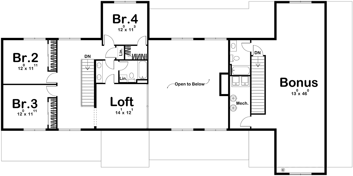 House Plan 84930 Level Two
