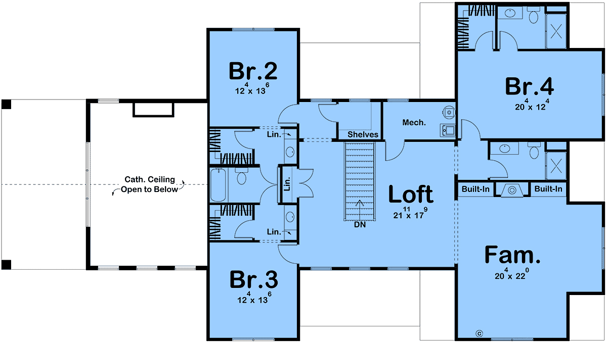 House Plan 84935 Level Two