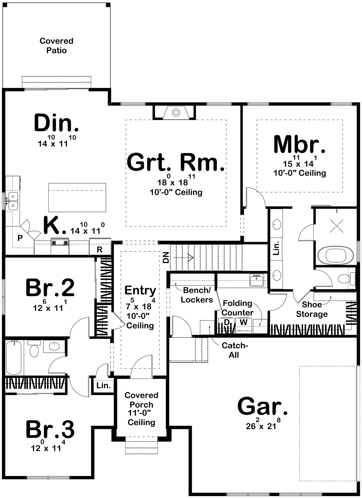 House Plan 84938 Level One