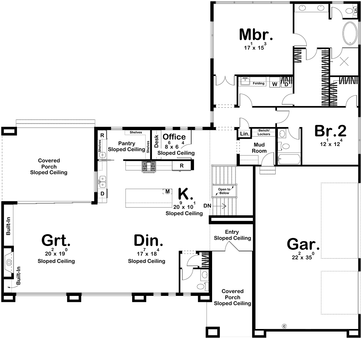 House Plan 84948 Level One