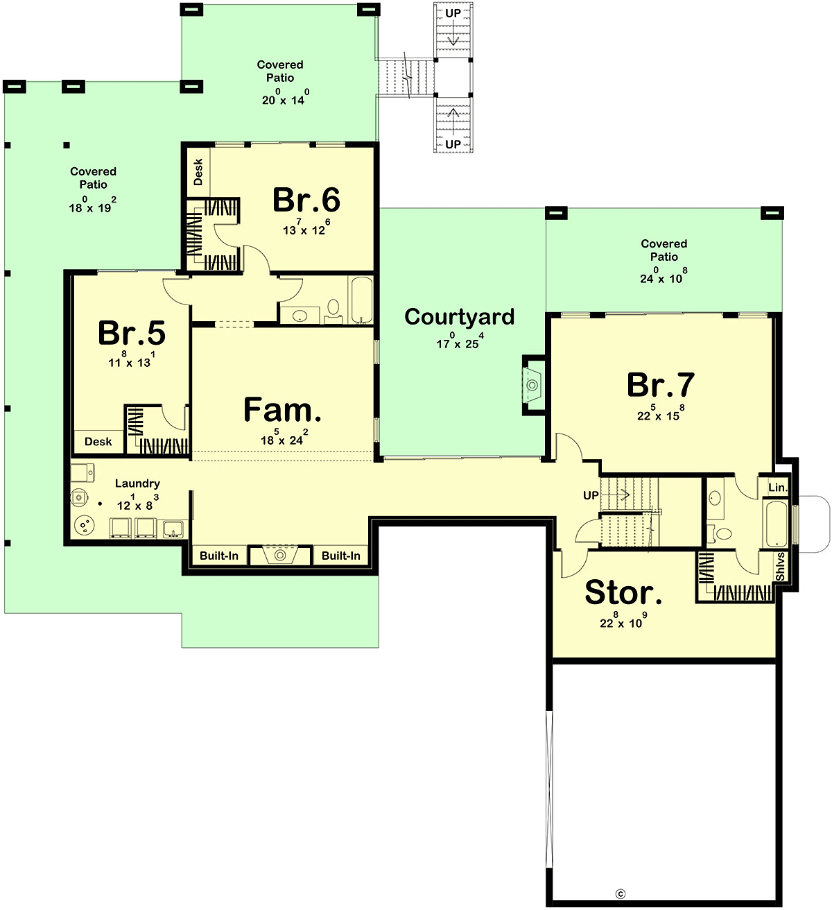 House Plan 84949 Lower Level