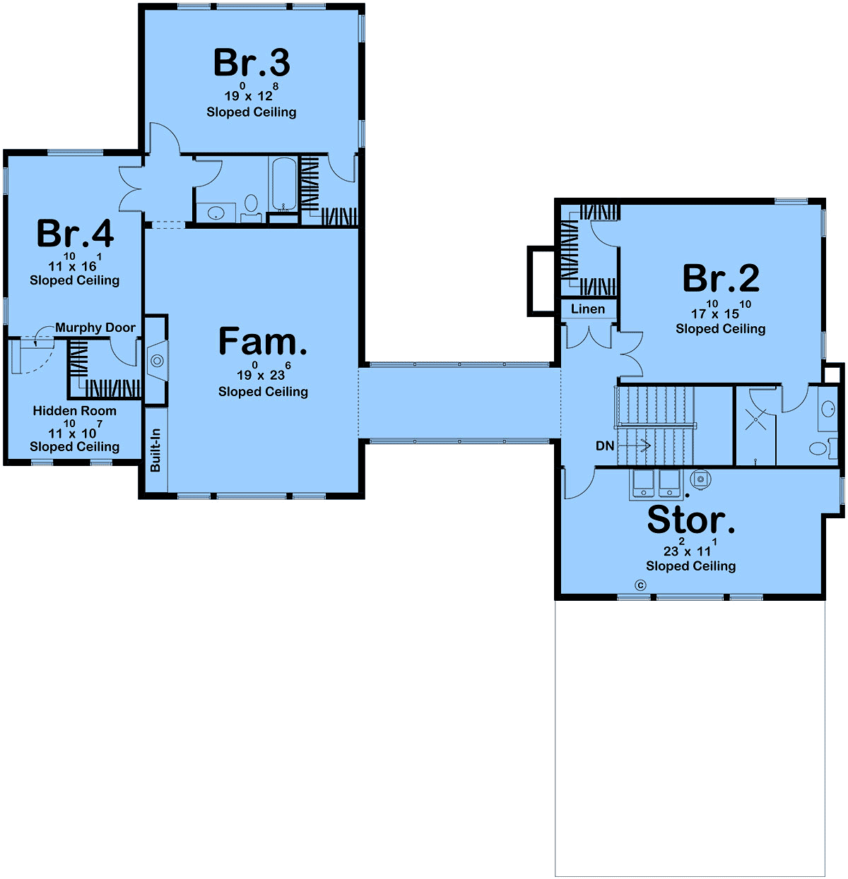 House Plan 84949 Level Two
