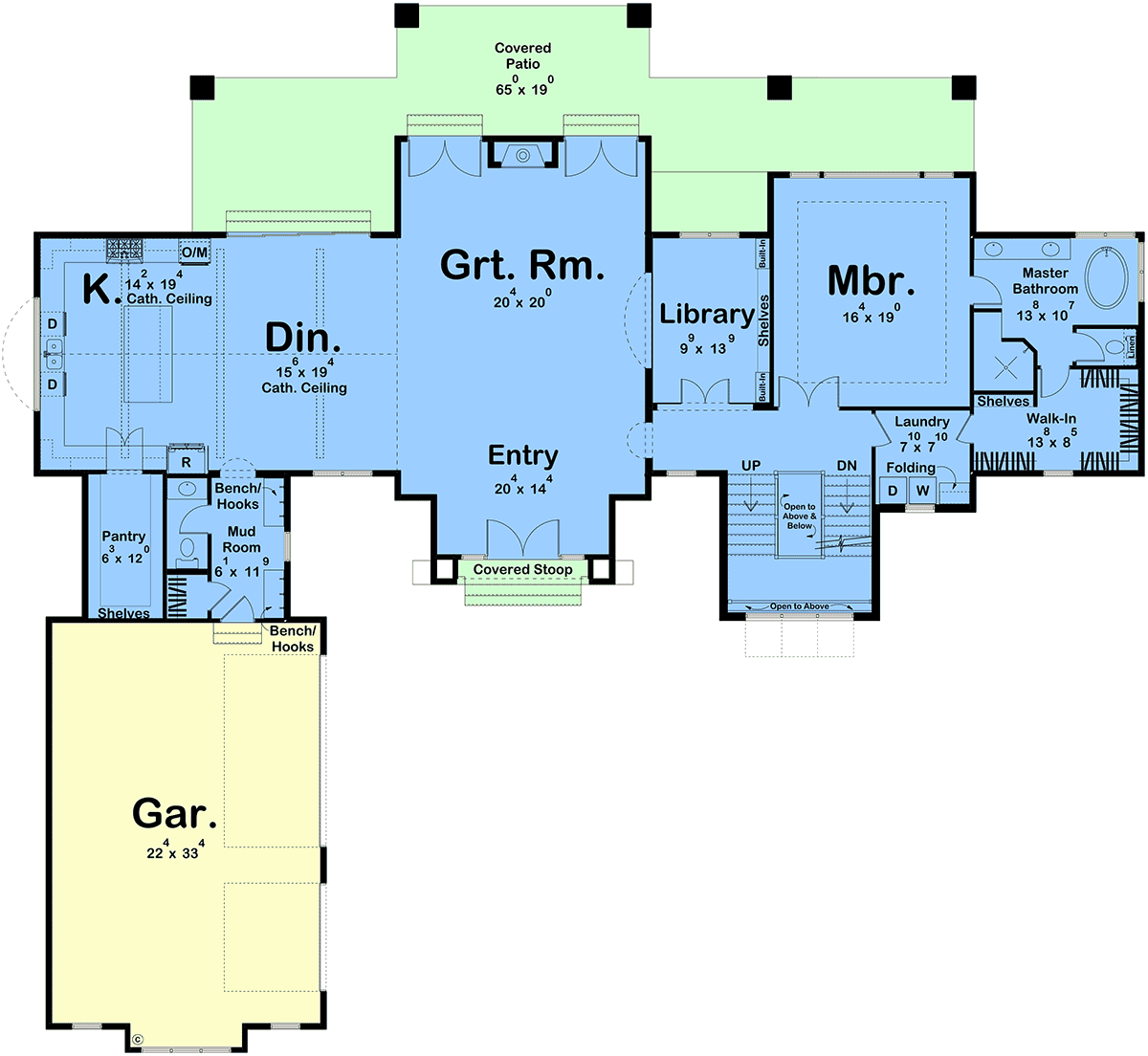 House Plan 84950 Level One