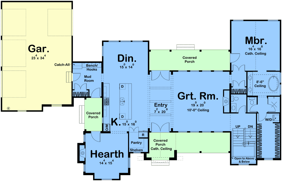 House Plan 84951 Level One