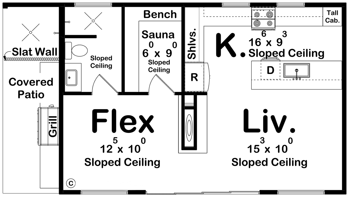 House Plan 84952 Level One