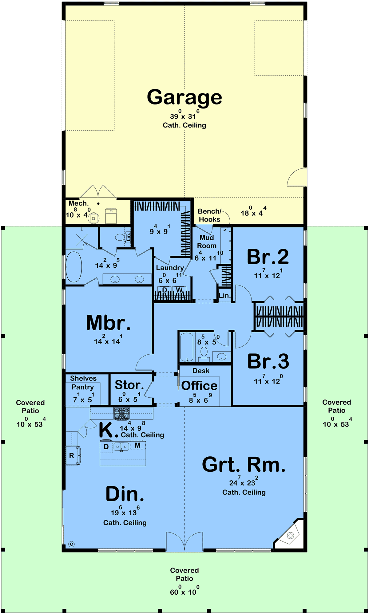 House Plan 84958 Level One