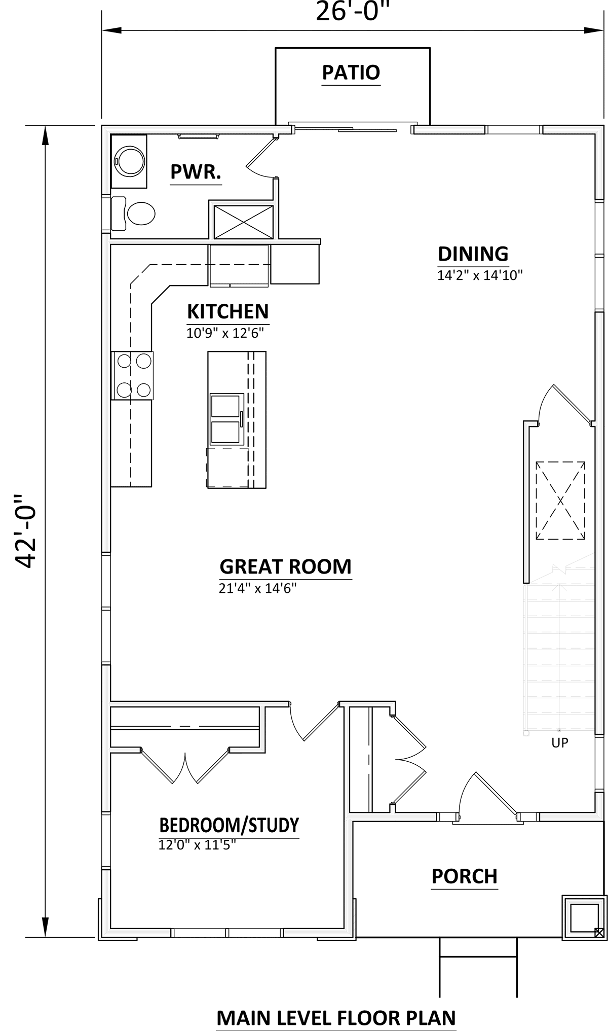 House Plan 85003 Level One