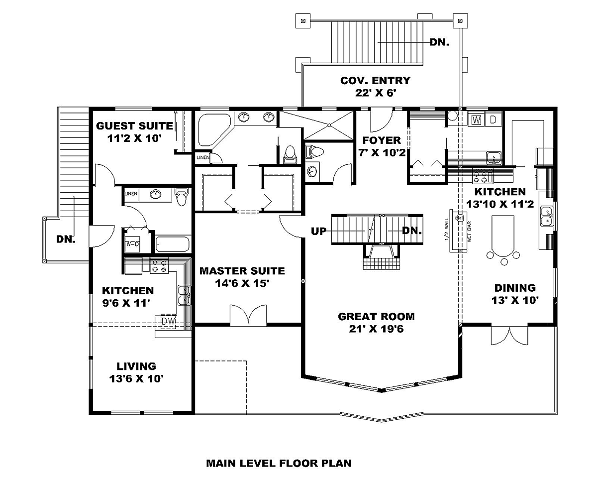 House Plan 85110 Level One