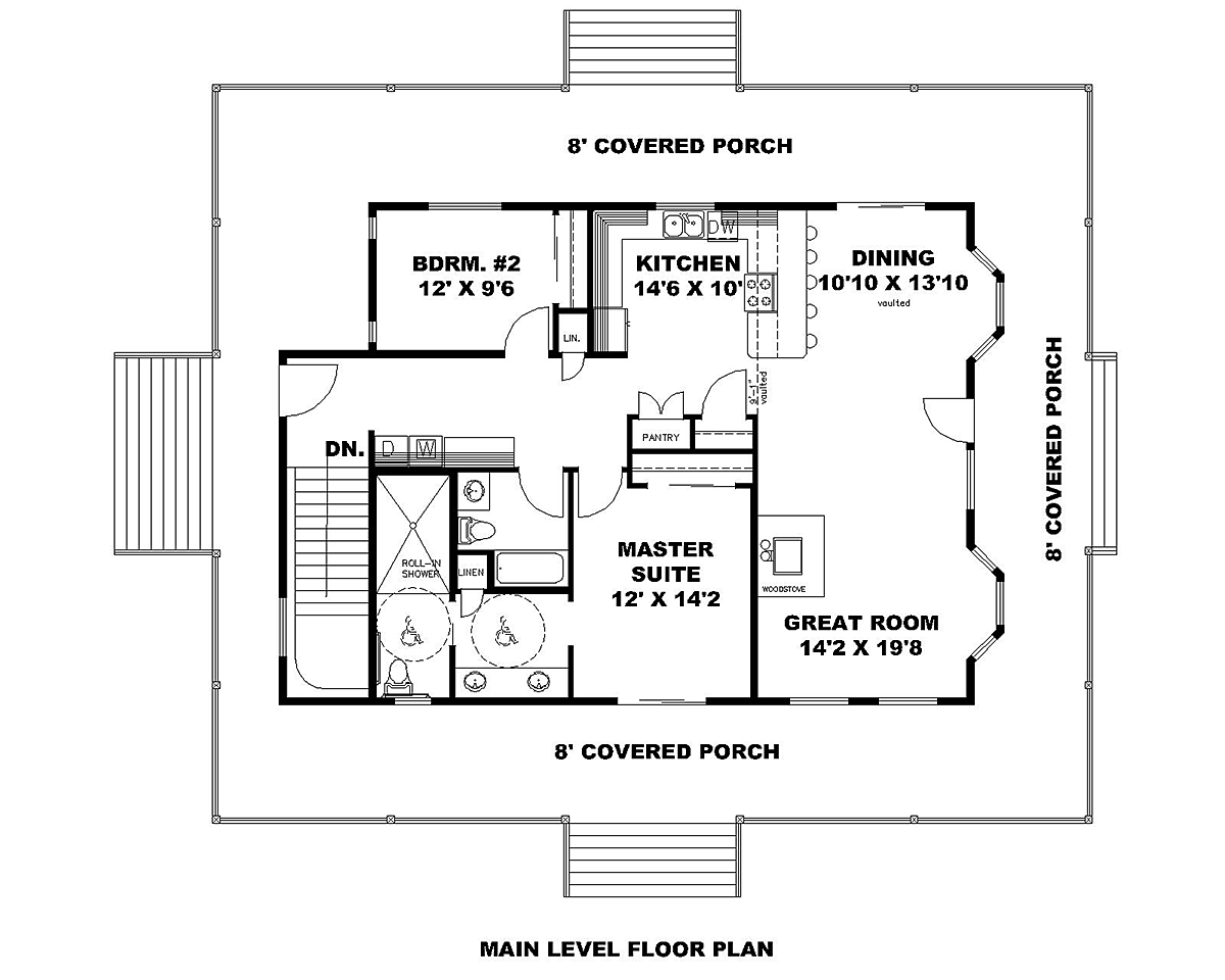 House Plan 85113 Level One