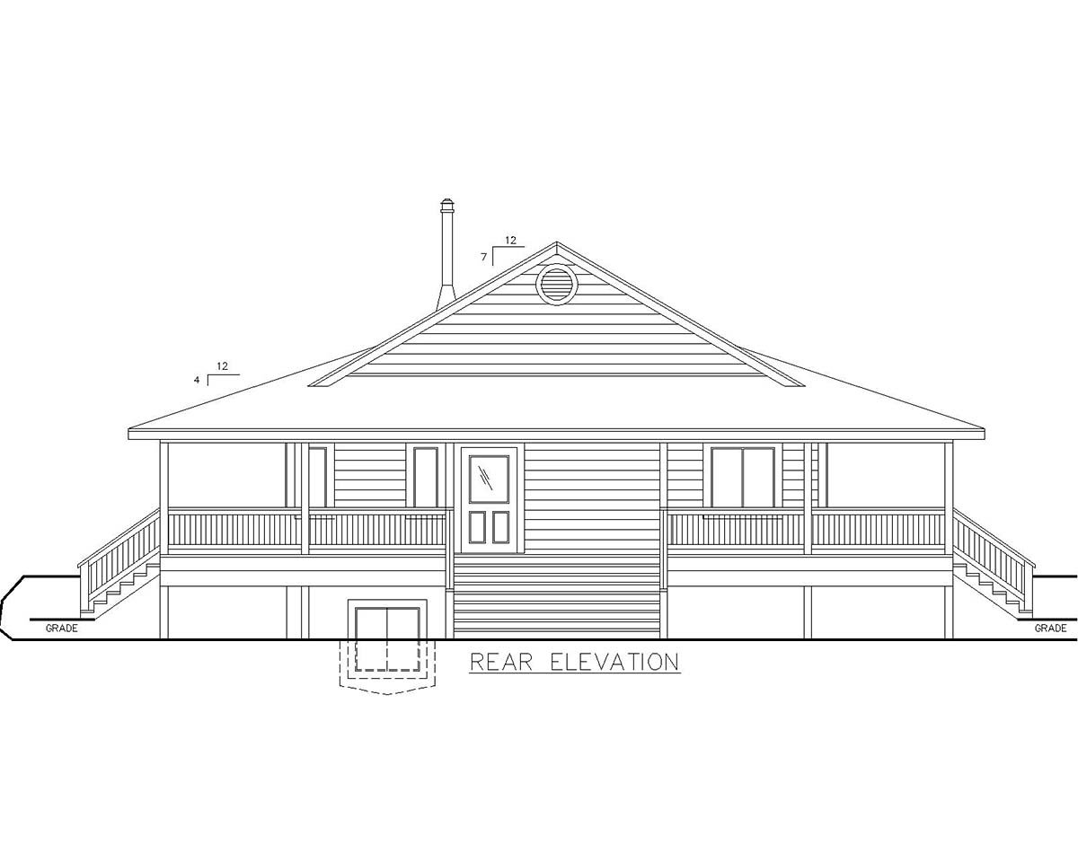House Plan 85113 Rear Elevation