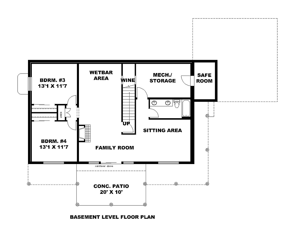House Plan 85118 Lower Level
