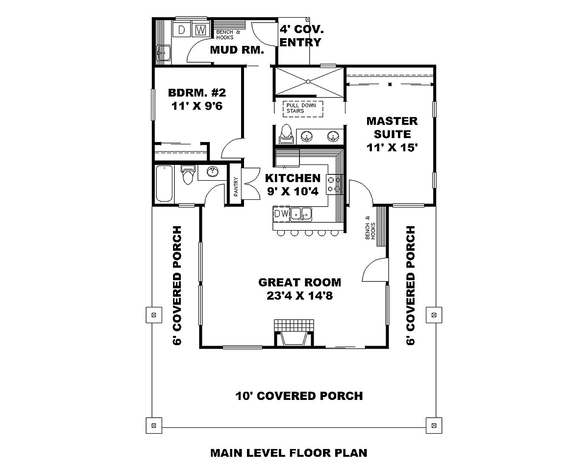 House Plan 85129 Level One