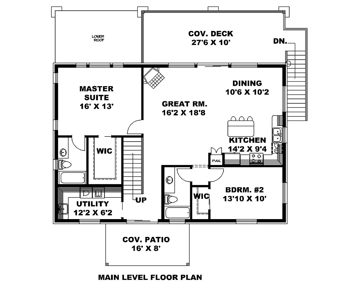 Garage-Living Plan 85137 Level Two