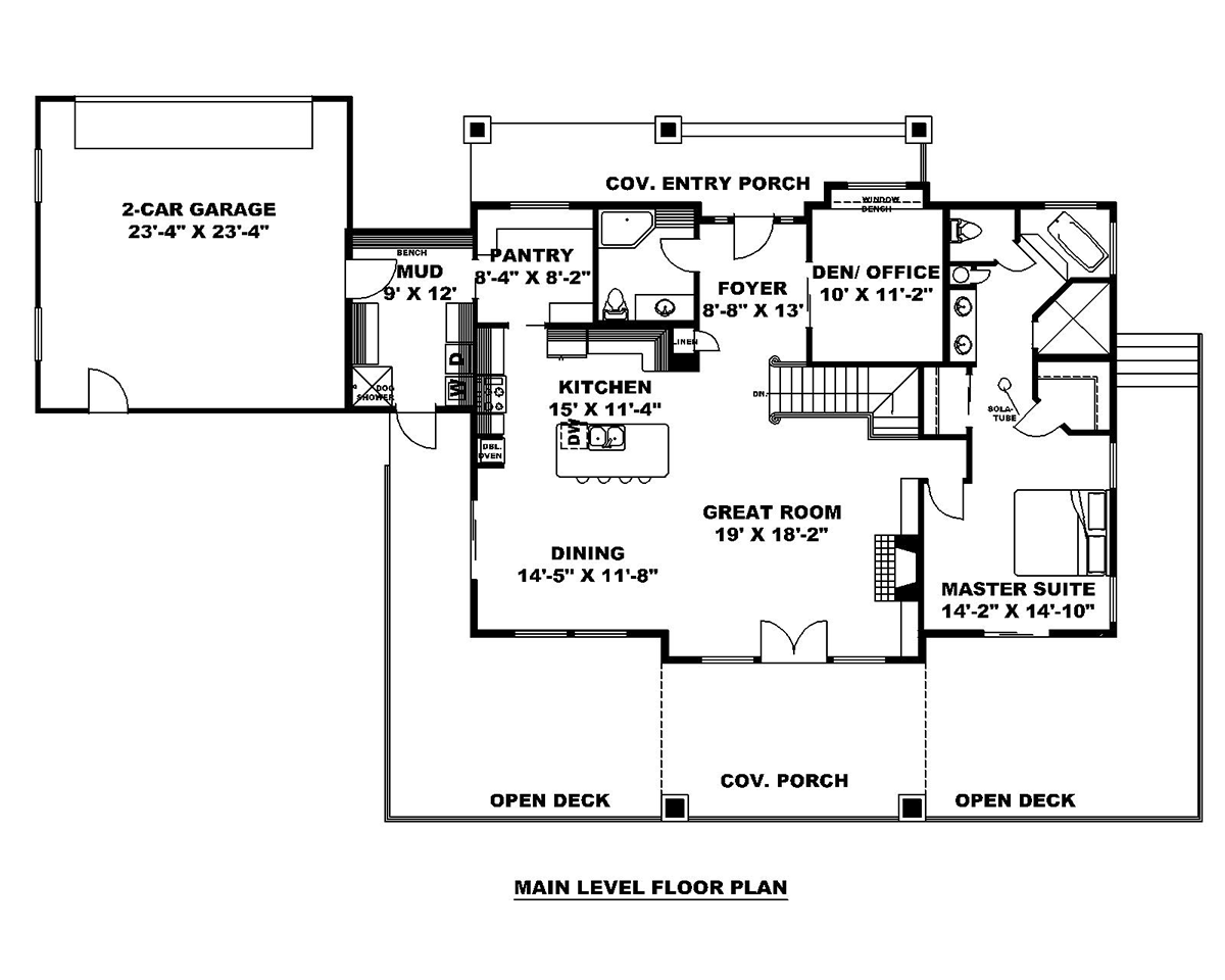 House Plan 85141 Level One