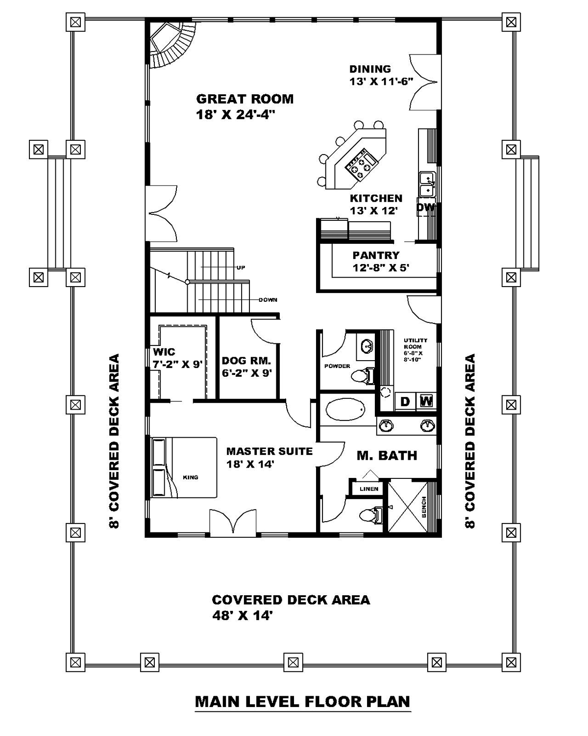 House Plan 85142 Level One