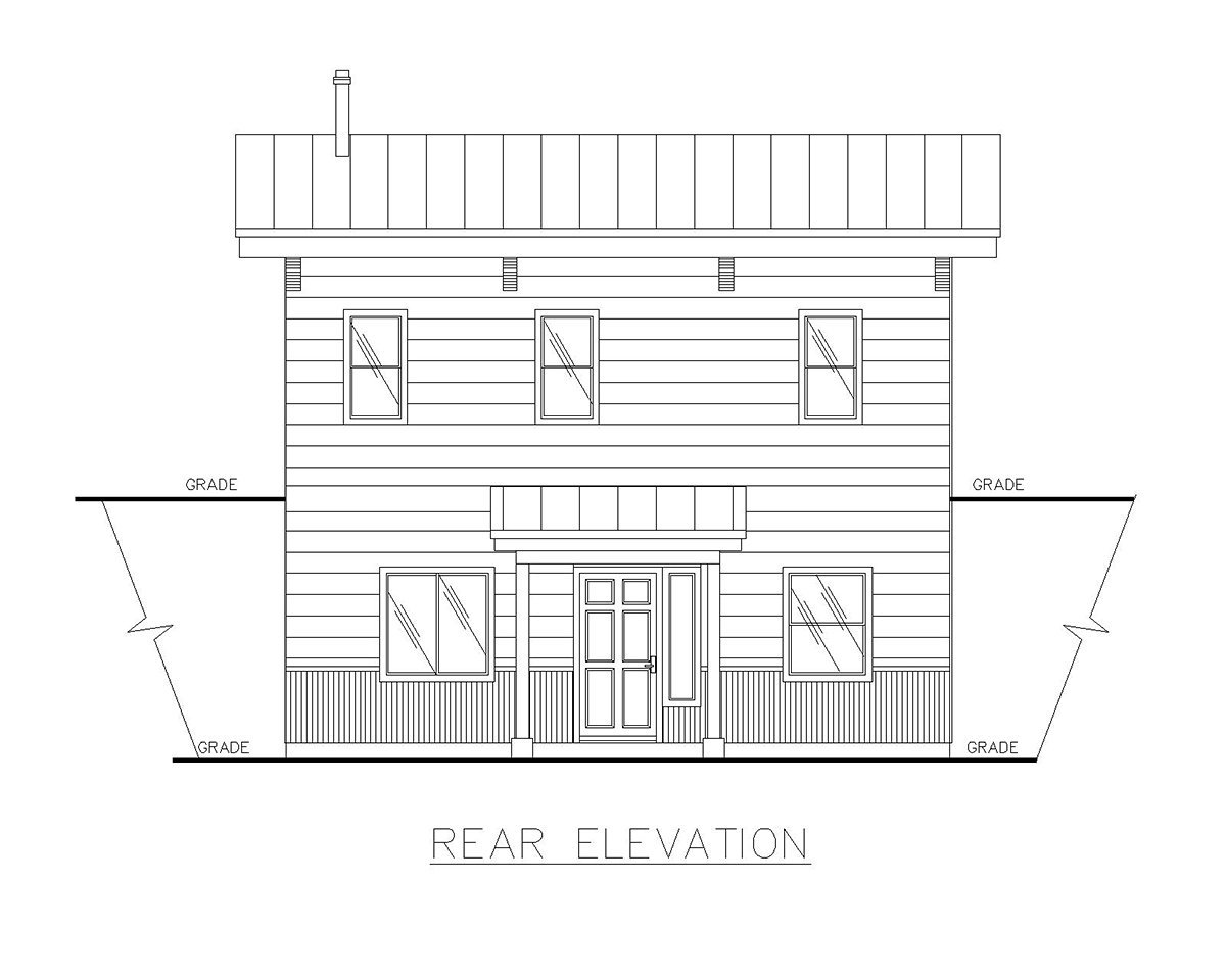House Plan 85145 Rear Elevation