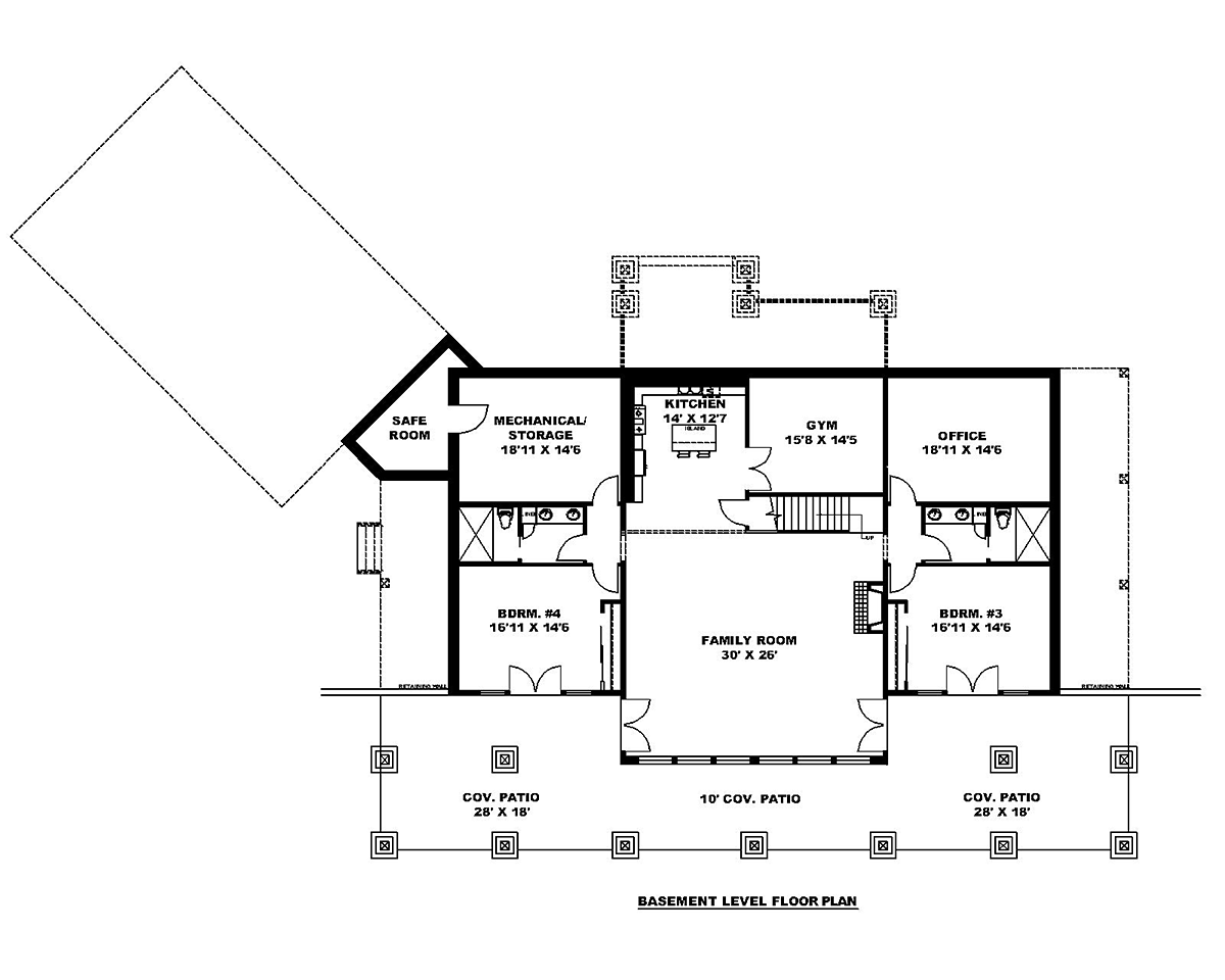 House Plan 85147 Lower Level