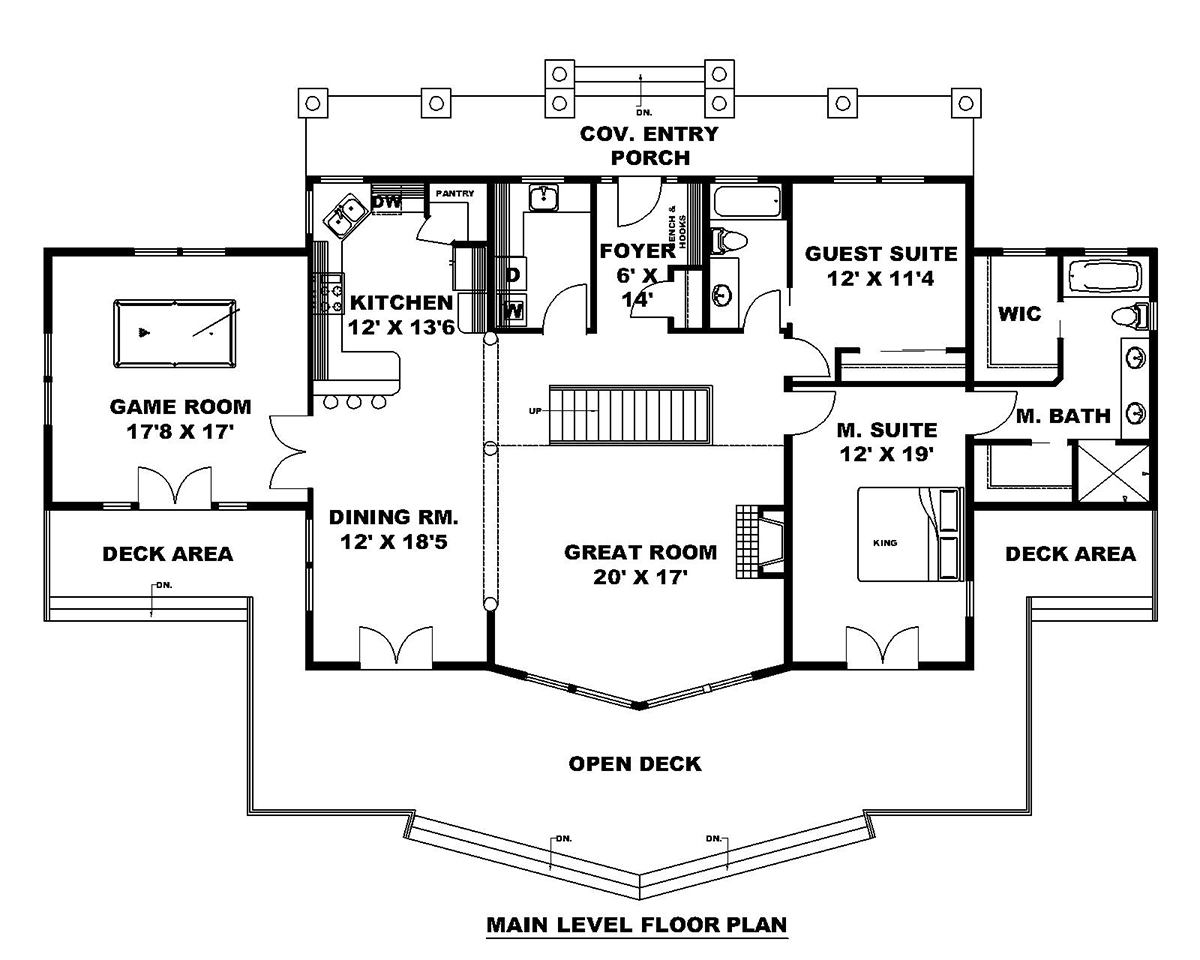 House Plan 85148 Level One