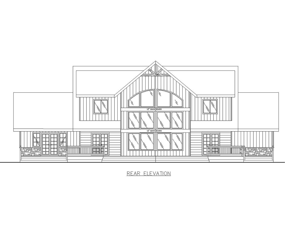 House Plan 85148 Rear Elevation