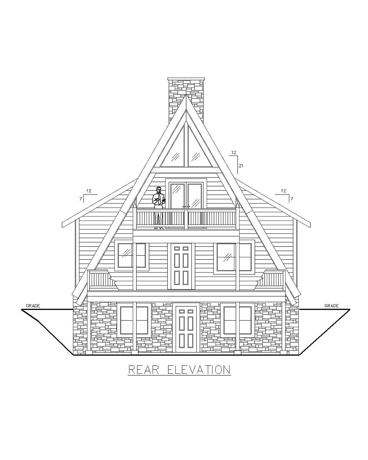 House Plan 85149 Rear Elevation