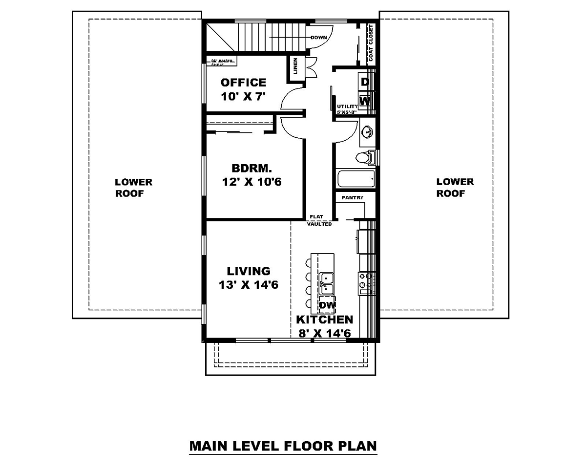 Garage-Living Plan 85150 Level Two