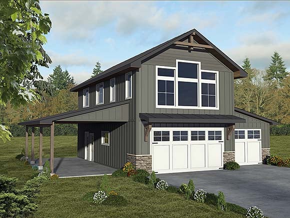 Garage-Living Plan 85150
