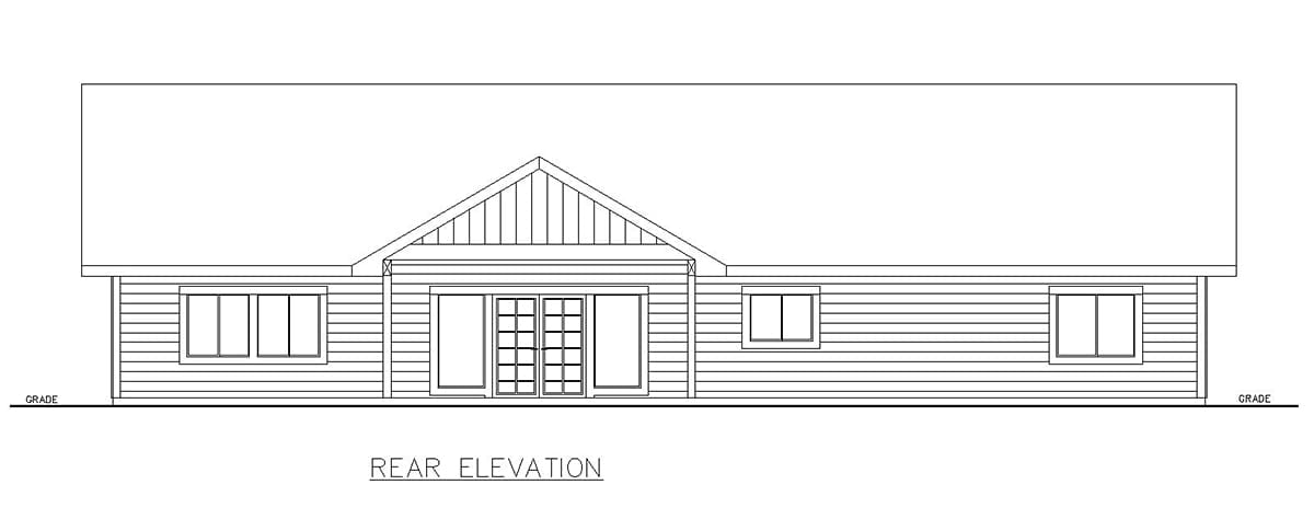 House Plan 85151 Rear Elevation