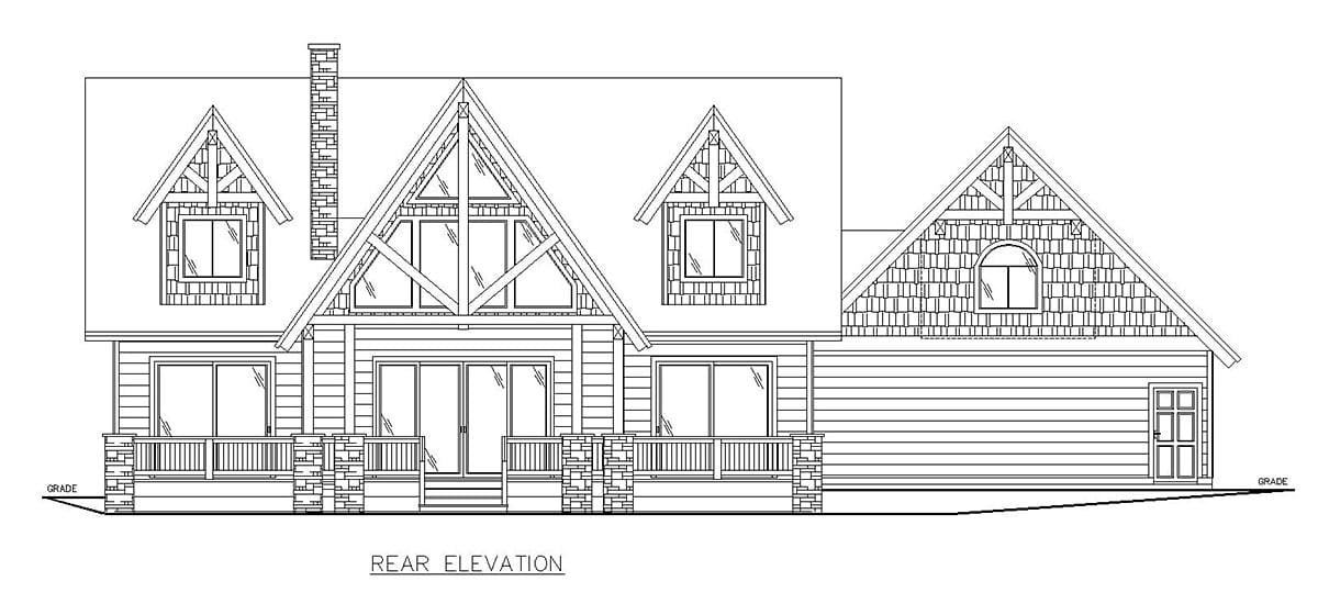 House Plan 85154 Rear Elevation