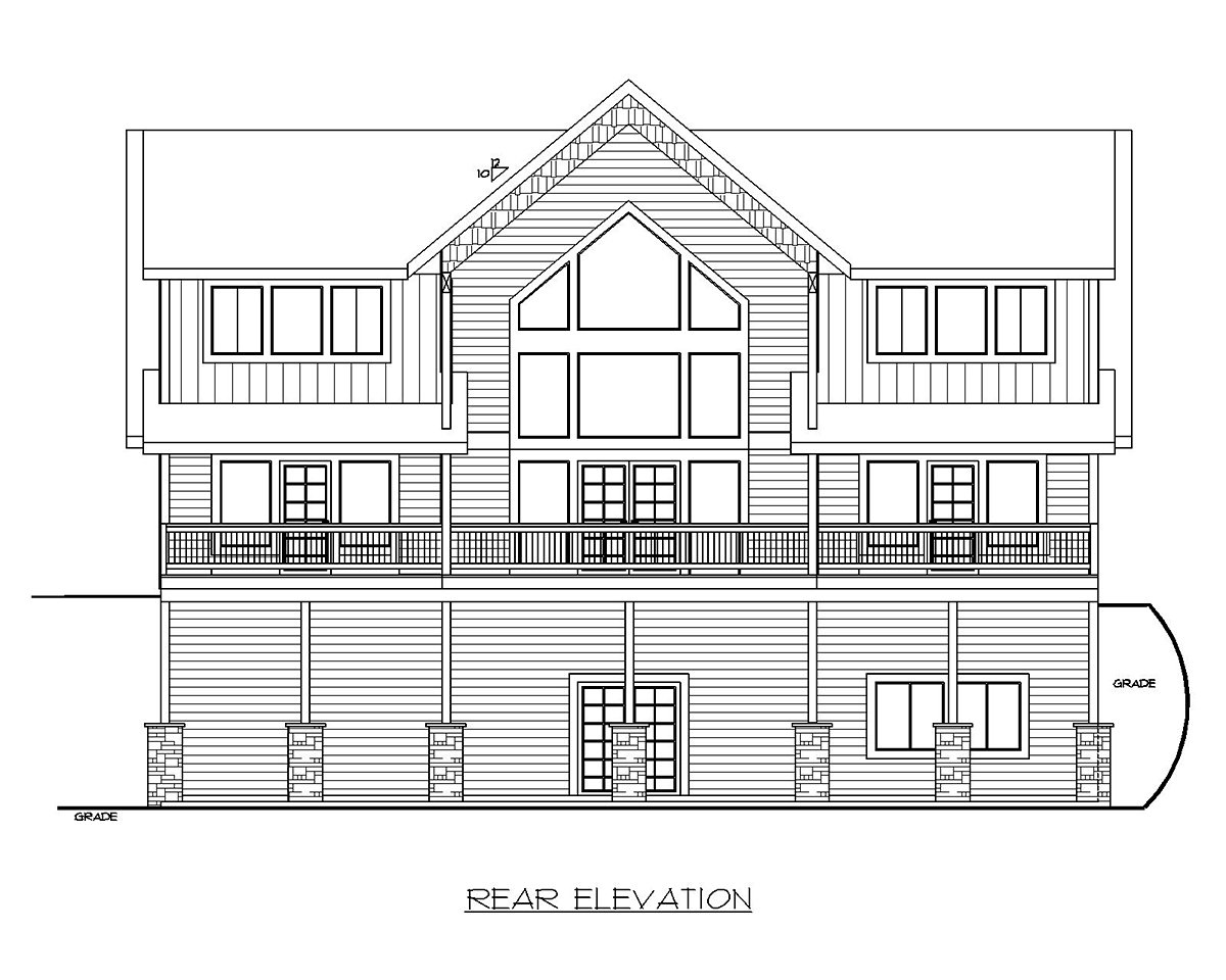 House Plan 85156 Rear Elevation