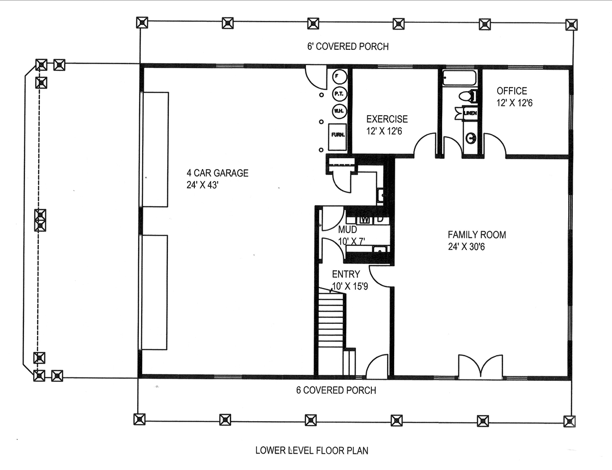 Garage-Living Plan 85168 Level One