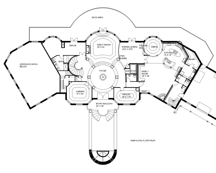 House Plan 85202 Level One