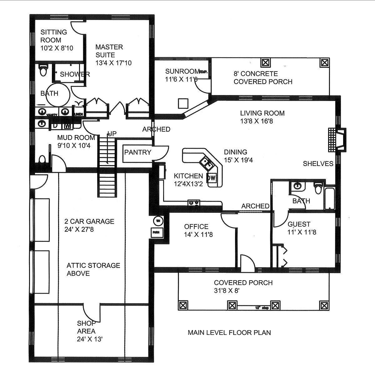 House Plan 85205 Level One