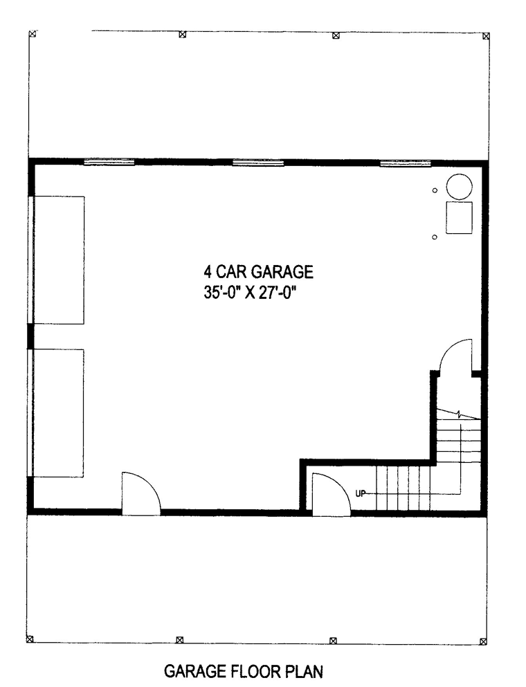 Garage Plan 85207 - 4 Car Garage Apartment Level One