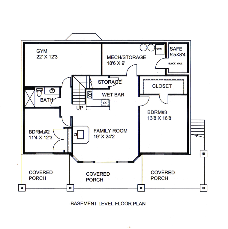 House Plan 85256 Lower Level