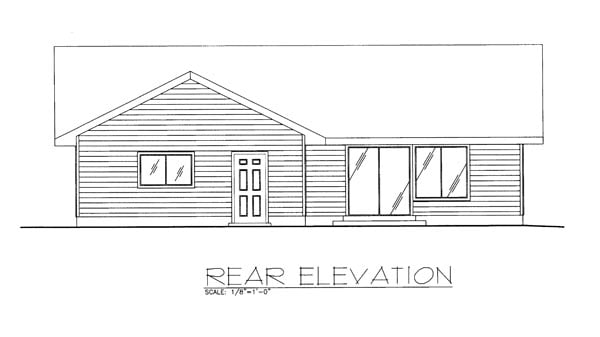 House Plan 85274 Rear Elevation