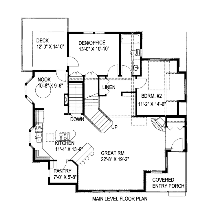 Plan 85311 | Contemporary Style with 2 Bed, 2 Bath, 2 Car Garage