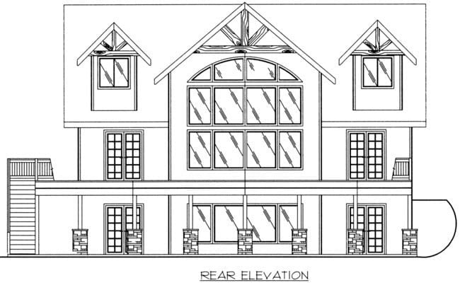 House Plan 85316 Rear Elevation