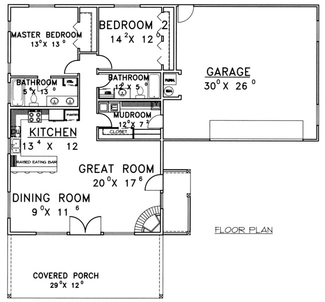 House Plan 85321 Level One