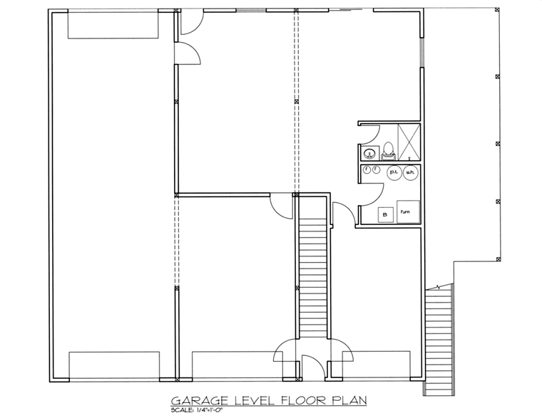 Garage Plan 85324 - 3 Car Garage Apartment Level One