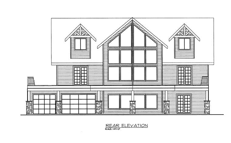House Plan 85327 Rear Elevation