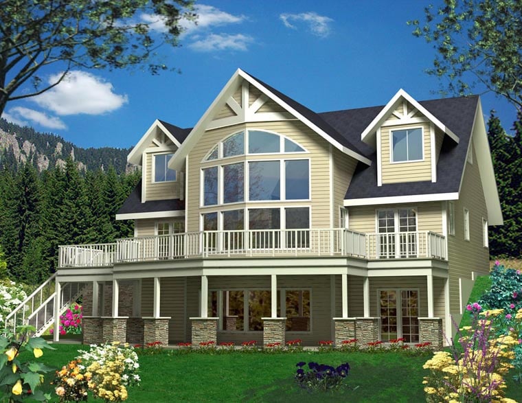 Plan with 2307 Sq. Ft., 3 Bedrooms, 3 Bathrooms, 3 Car Garage Elevation