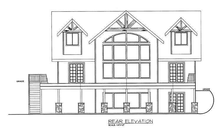 House Plan 85339 Rear Elevation