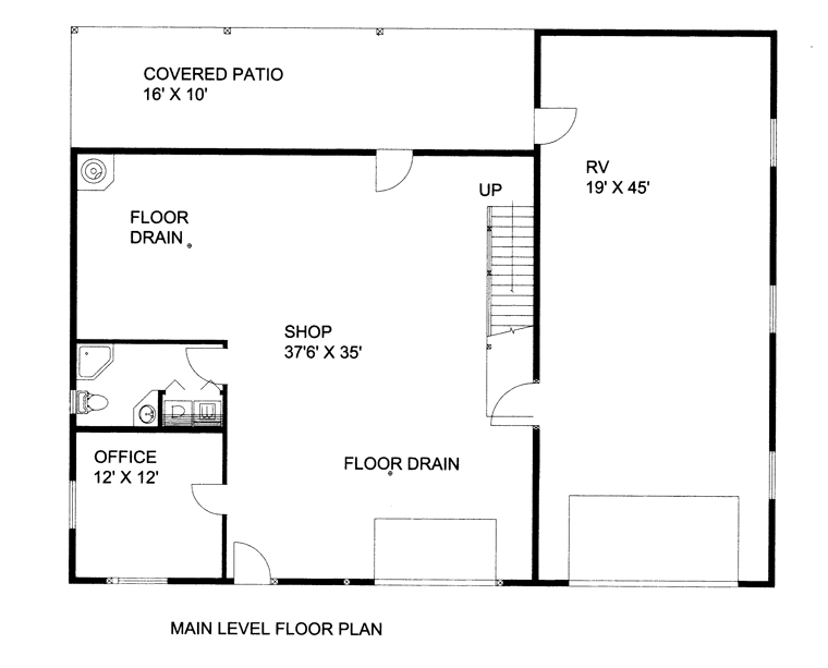 Garage Plan 85381 - 3 Car Garage Level One