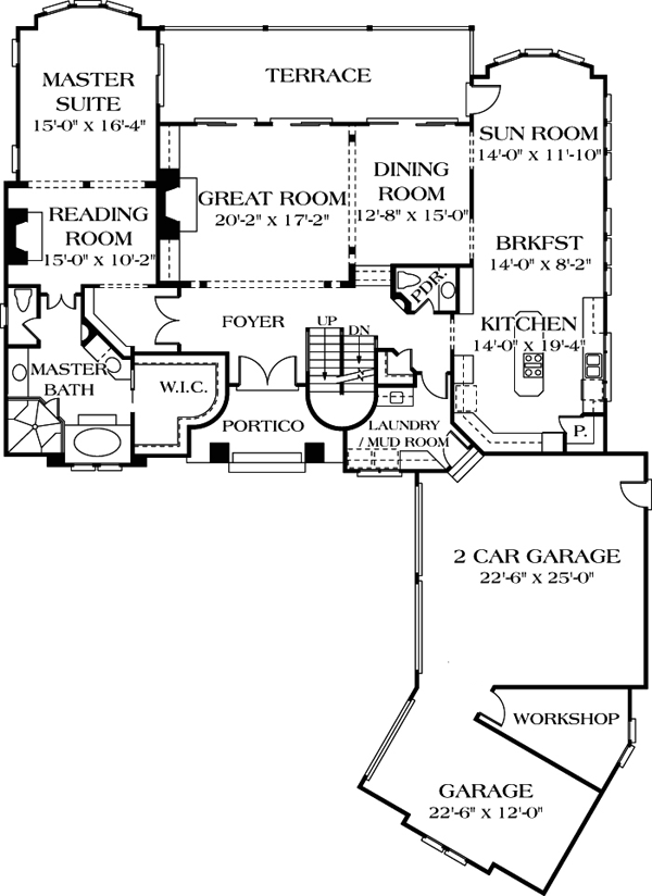 House Plan 85409 Level One