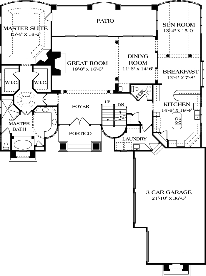 House Plan 85445 Level One