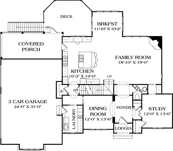House Plan 85492 Level One